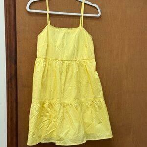 Yellow Dress - Spaghetti Strap Tiered Style